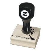 Palmenbaum Ex Libris Stempel (Stempel)