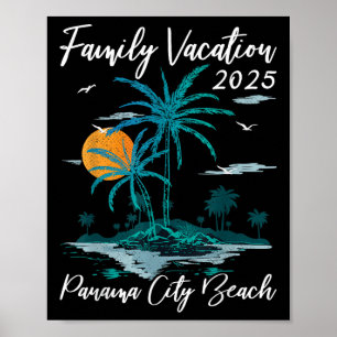 Palmenbaum-Familienurlaub 2025 Florida Panama City Poster