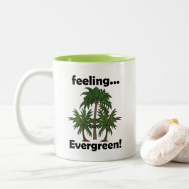 Palmenbaum Gefühl Immergrün Tropisch Lustig Zweifarbige Tasse