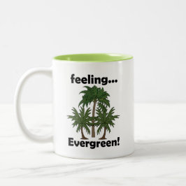 Palmenbaum Gefühl Immergrün Tropisch Lustig Zweifarbige Tasse