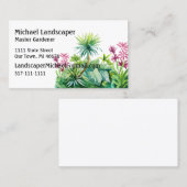 Palmenbaum, grün, rot - Blätter Natur Visitenkarte (Vorne/Hinten)