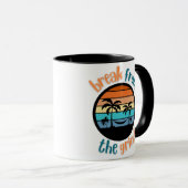 Palmenbaum-Hängematten-Kaffeetasse Tasse (VorderseiteRechts)