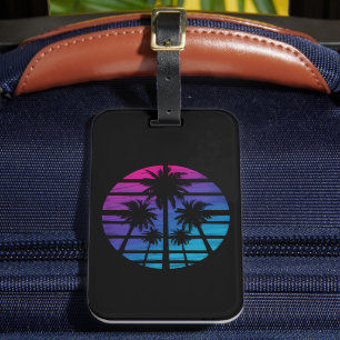 Palmenbaum Hawaiianischer Strand Sommerferien Gepäckanhänger