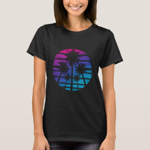 Palmenbaum Hawaiianischer Strand Sommerurlaub T-Shirt
