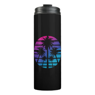 Palmenbaum Hawaiianischer Strand Sommerurlaub Thermosbecher