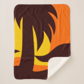 Palmenbaum im Sonnenuntergang auf orangefarbenem H Sherpadecke (Vorderseite)