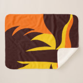 Palmenbaum im Sonnenuntergang auf orangefarbenem H Sherpadecke (Vorderseite (Horizontal))