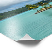 Palmenbaum in Bora Bora Foto drucken (Ecke)
