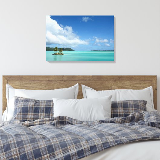 Palmenbaum in Bora Bora Leinwanddruck (Insitu (Schlafzimmer))