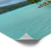 Palmenbaum in Bora Bora Poster (Ecke)