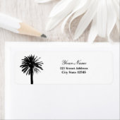Palmenbaum-Rücksendeadressen-Aufkleber (Insitu)