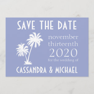 Palmenbaum Save the Date (Lila)