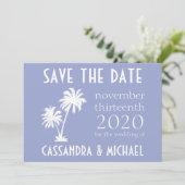 Palmenbaum Save the Date (Lila) (Stehend Vorderseite)