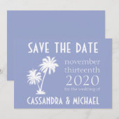 Palmenbaum Save the Date (Lila) (Vorne/Hinten)