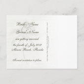 Palmenbaum Save the Date Postkarte (Rückseite)