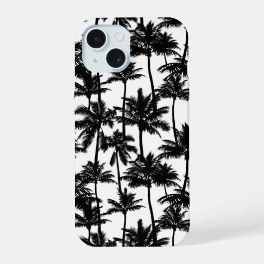 Palmenbaum-Schattenmuster iPhone 15 Hülle (Rückseite)
