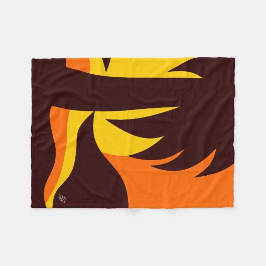 Palmenbaum Silhouette im Sonnenuntergang am Strand Fleecedecke (Vorderseite (Horizontal))