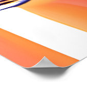 Palmenbaum Silhouette und farbenfroher Sonnenunter Poster (Ecke)