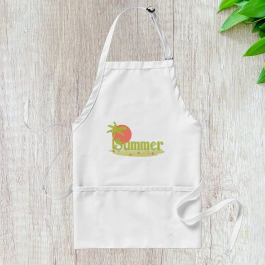 Palmenbaum Sommer mit Sonne und Strand Schürze