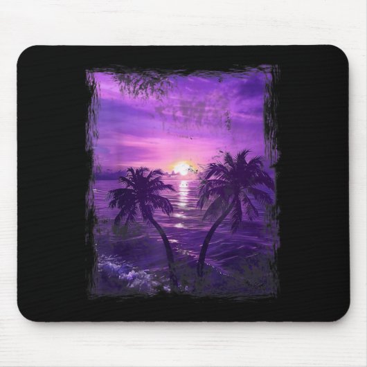 Palmenbaum Strand Tropischer Sommerurlaub Mousepad (Vorne)