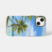 Palmenbaum Strandtelefon iPhone Hülle (Rückseite (Horizontal))