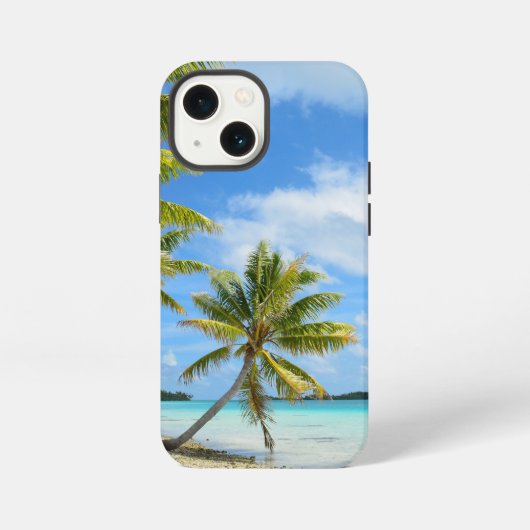 Palmenbaum Strandtelefon iPhone Hülle (Rückseite)
