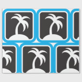Palmenbaum-Symbol Geschenkpapier (Flach)