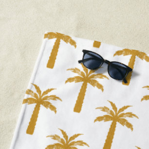 Palmenbaum tropischer Sommer botanischer Senf mode Strandtuch