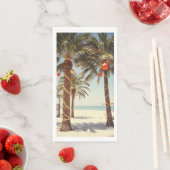 Palmenbaum Tropischer Strand Weihnachten Serviette (Beispiel)