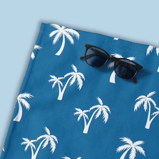 Palmenbaum Tropisches Muster blau Strandtuch