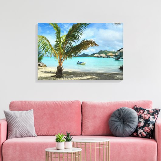 Palmenbaum und Leinwand des Badeortes (Insitu (Wohnzimmer))