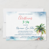 Palmenbaum und Weihnachten im Juli Einladung (Vorderseite)