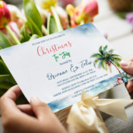 Palmenbaum und Weihnachten im Juli Einladung