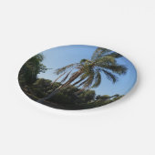 Palmenbaum unter einem klaren Himmel versetzen Pappteller (Schrägansicht)