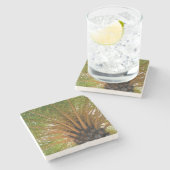 Palmenbaum Unterseite Steinuntersetzer (Seitenansicht)