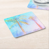 Palmenbaum-Untersetzer Rechteckiger Pappuntersetzer (angewinkelt)