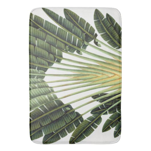 Palmenbaum Vintag Chic Art Badematte (Vorderseite Vertikal)