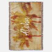 Palmenbaum Vintage Decke (Vorderseite Vertikal)