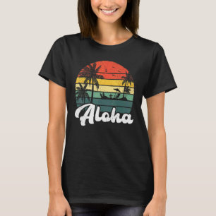 Palmenbaum Vintage Retro Sommerurlaub Hawaii Alo T-Shirt