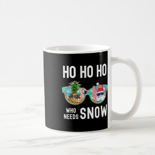 Palmenbaum-Weihnachtsmann-Surfing-Sommerferien-Wei Kaffeetasse (Rechts)