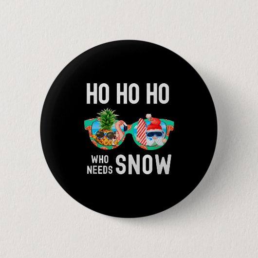 Palmenbaum-Weihnachtsmann-Surfing-Sommerurlaub Ho Button (Vorderseite)