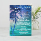 Palmenbäume - Einladungen für Hochzeiten (Stehend Vorderseite)