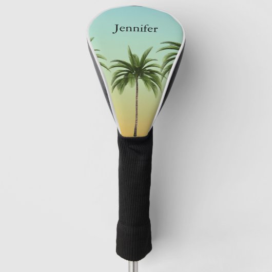 Palmenbäume kostumizable golf headcover (Vorderseite)