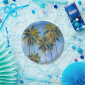 Palmenbäume Pappteller (Party)