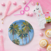 Palmenbäume Pappteller (Party)