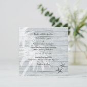 Palmenbäume und Straußbäume laden zum Hochzeitsfei Einladung (Stehend Vorderseite)