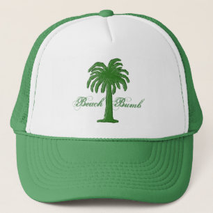 Palmenbaumkappe/Strandbügeldesign Grün 1 Truckerkappe