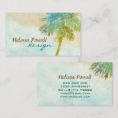 Palmenbaumkunst Foto auf Doppel-Seite Visitenkarte (Vorne/Hinten)