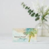 Palmenbaumkunst Foto auf Doppel-Seite Visitenkarte (Stehend Vorderseite)