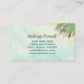 Palmenbaumkunst Foto auf Doppel-Seite Visitenkarte (Rückseite)